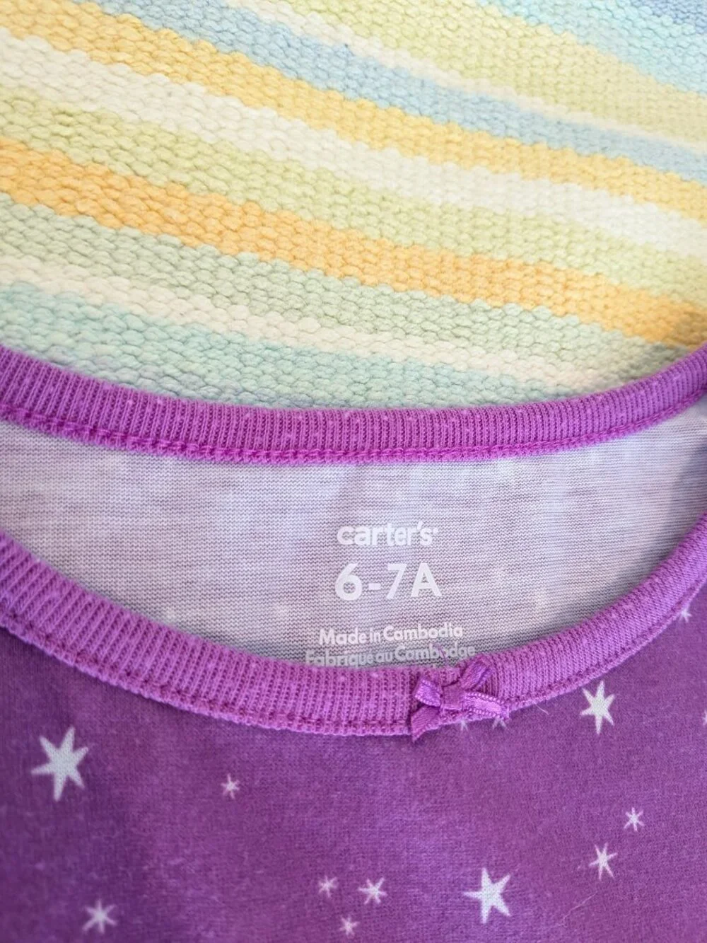 ⭐  Two Carter's purple nightgowns size 6-7